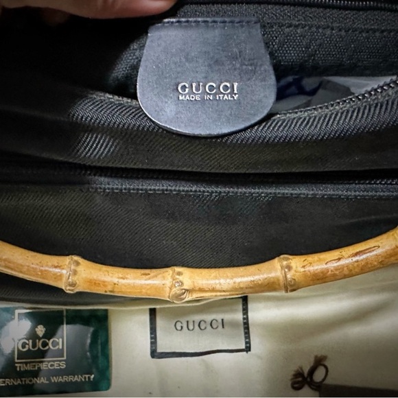 Vintage Gucci soho shoulder bag Black Bag with Bamboo Accent - Picture 3 of 17